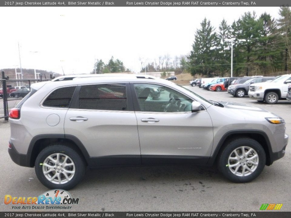 2017 Jeep Cherokee Latitude 4x4 Billet Silver Metallic / Black Photo #6