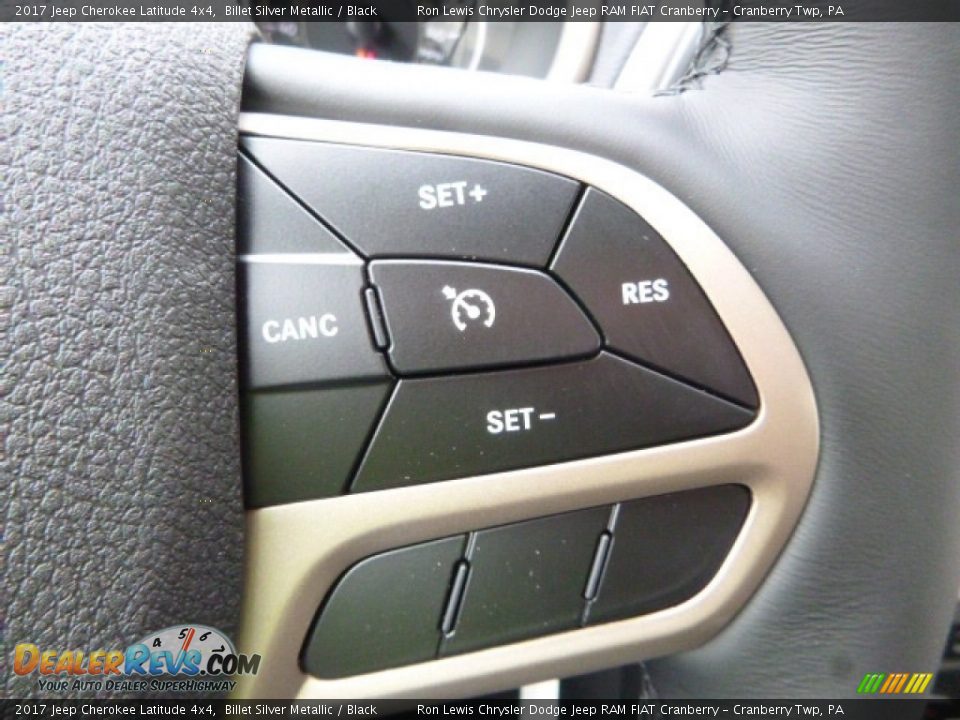 2017 Jeep Cherokee Latitude 4x4 Billet Silver Metallic / Black Photo #19