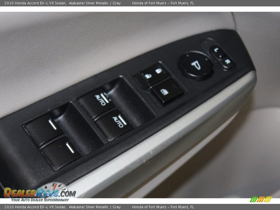 2010 Honda Accord EX-L V6 Sedan Alabaster Silver Metallic / Gray Photo #8