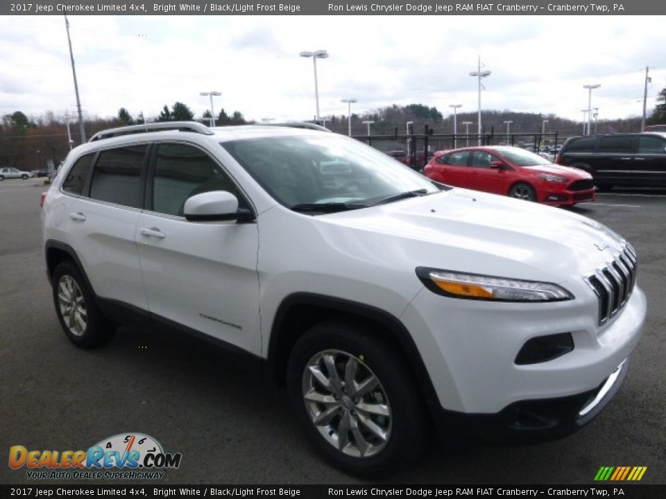 2017 Jeep Cherokee Limited 4x4 Bright White / Black/Light Frost Beige Photo #7