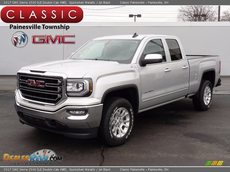 2017 GMC Sierra 1500 SLE Double Cab 4WD Quicksilver Metallic / Jet Black Photo #1