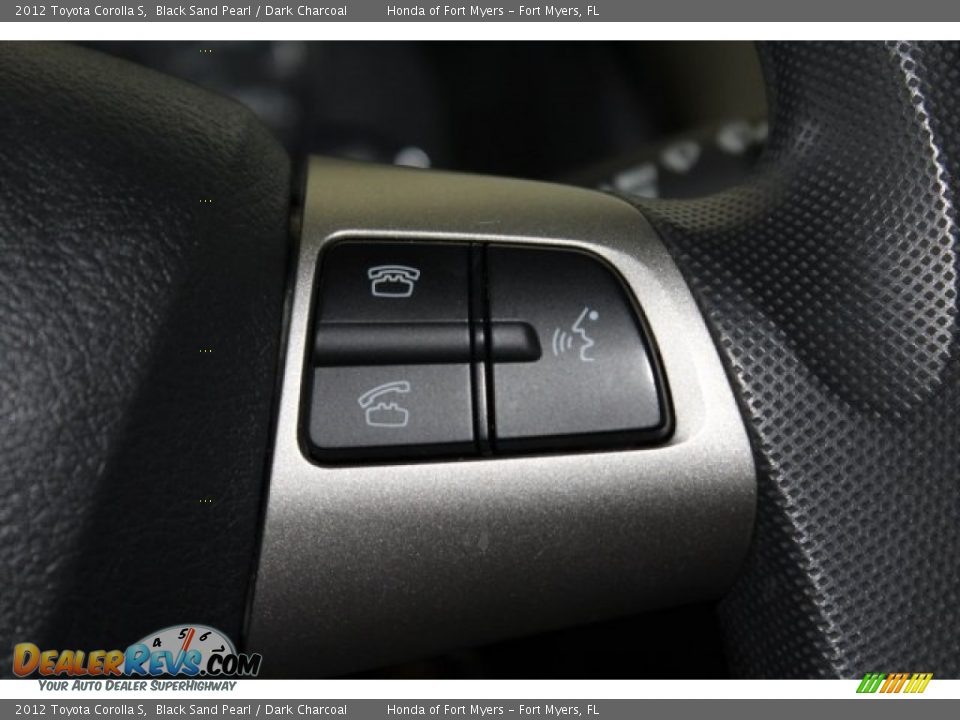 2012 Toyota Corolla S Black Sand Pearl / Dark Charcoal Photo #13