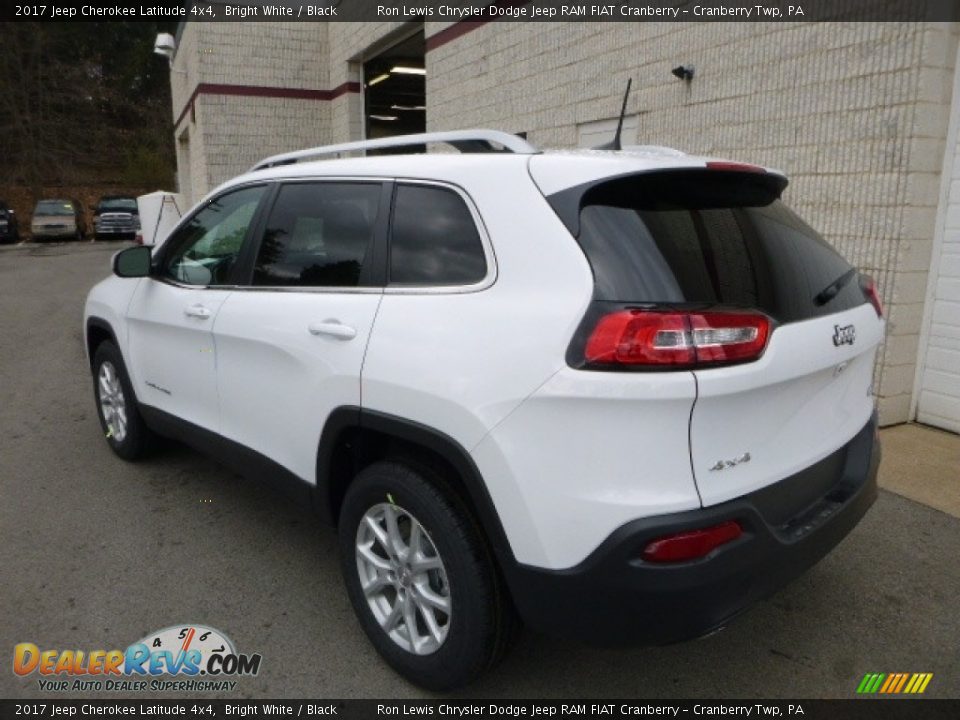 2017 Jeep Cherokee Latitude 4x4 Bright White / Black Photo #3