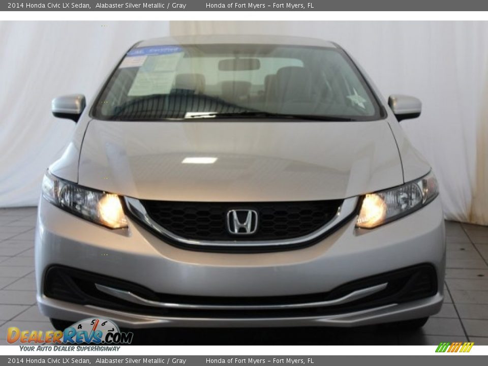 2014 Honda Civic LX Sedan Alabaster Silver Metallic / Gray Photo #4