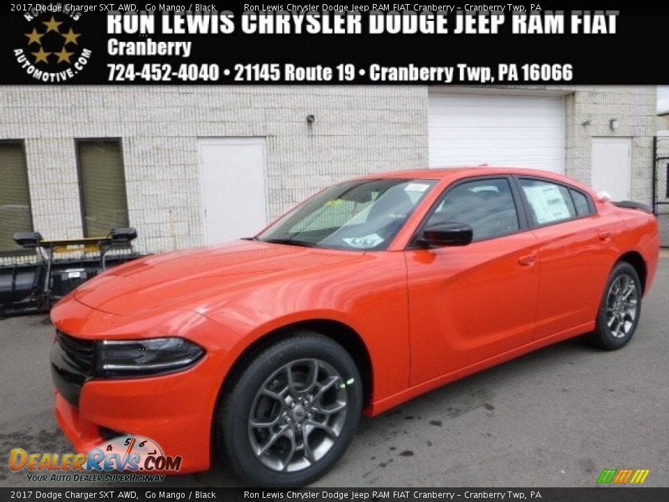 2017 Dodge Charger SXT AWD Go Mango / Black Photo #1