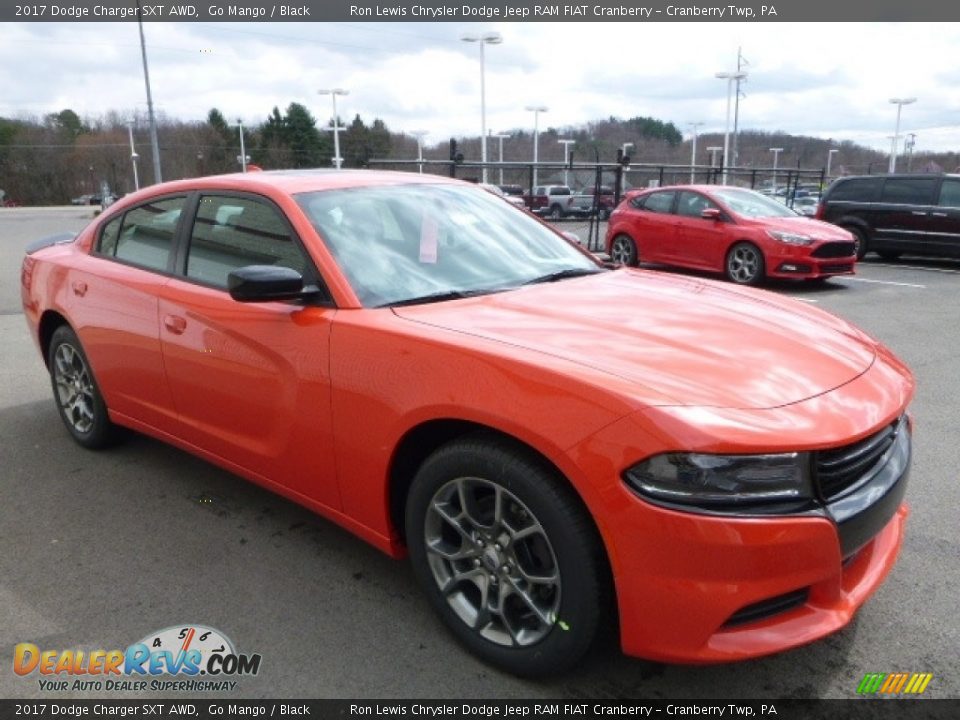 2017 Dodge Charger SXT AWD Go Mango / Black Photo #7