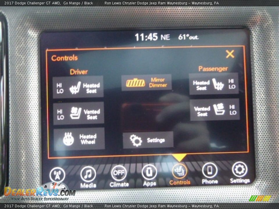 2017 Dodge Challenger GT AWD Go Mango / Black Photo #19