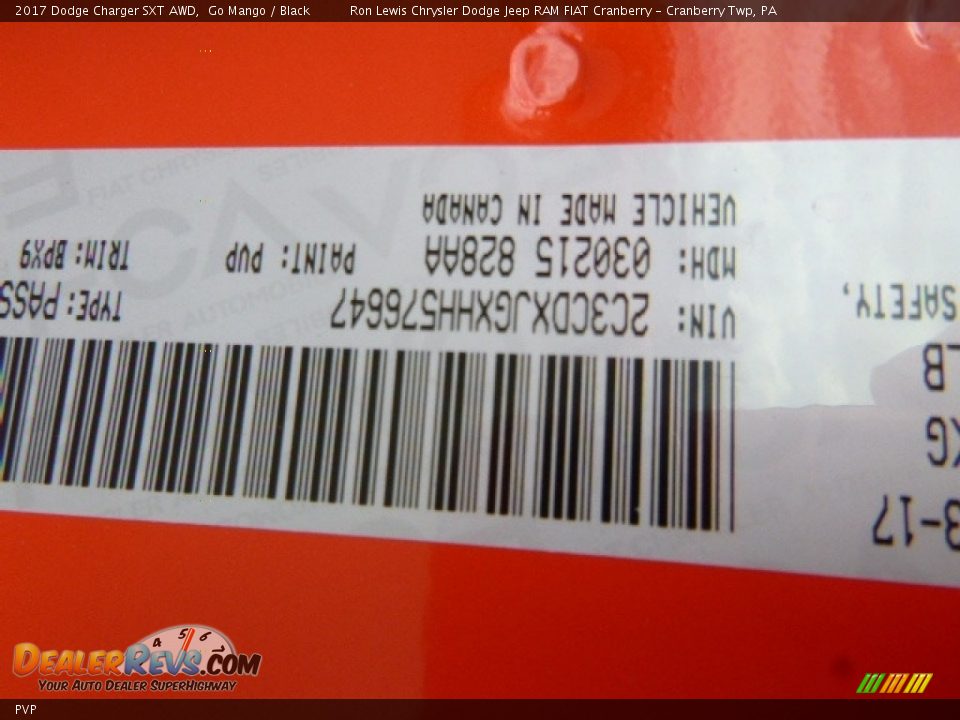 Dodge Color Code PVP Go Mango