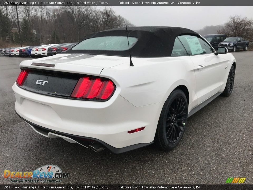 2017 Ford Mustang GT Premium Convertible Oxford White / Ebony Photo #6