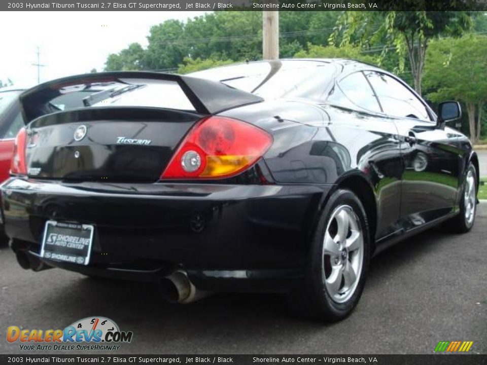 2003 Hyundai Tiburon Tuscani 2.7 Elisa GT Supercharged Jet Black / Black Photo #3
