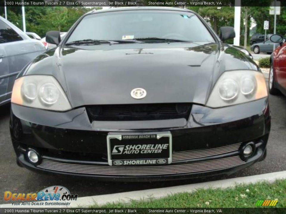2003 Hyundai Tiburon Tuscani 2.7 Elisa GT Supercharged Jet Black / Black Photo #6