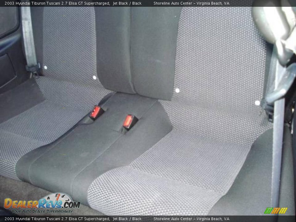 2003 Hyundai Tiburon Tuscani 2.7 Elisa GT Supercharged Jet Black / Black Photo #8