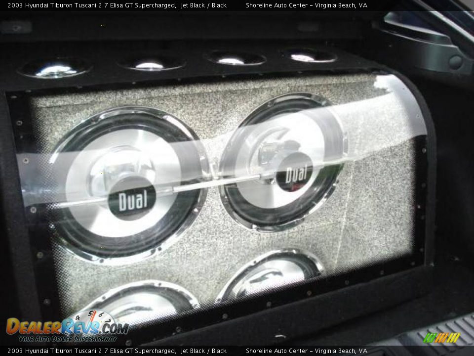 2003 Hyundai Tiburon Tuscani 2.7 Elisa GT Supercharged Jet Black / Black Photo #9