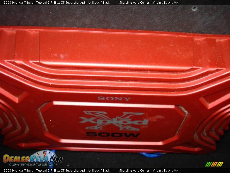 2003 Hyundai Tiburon Tuscani 2.7 Elisa GT Supercharged Jet Black / Black Photo #10