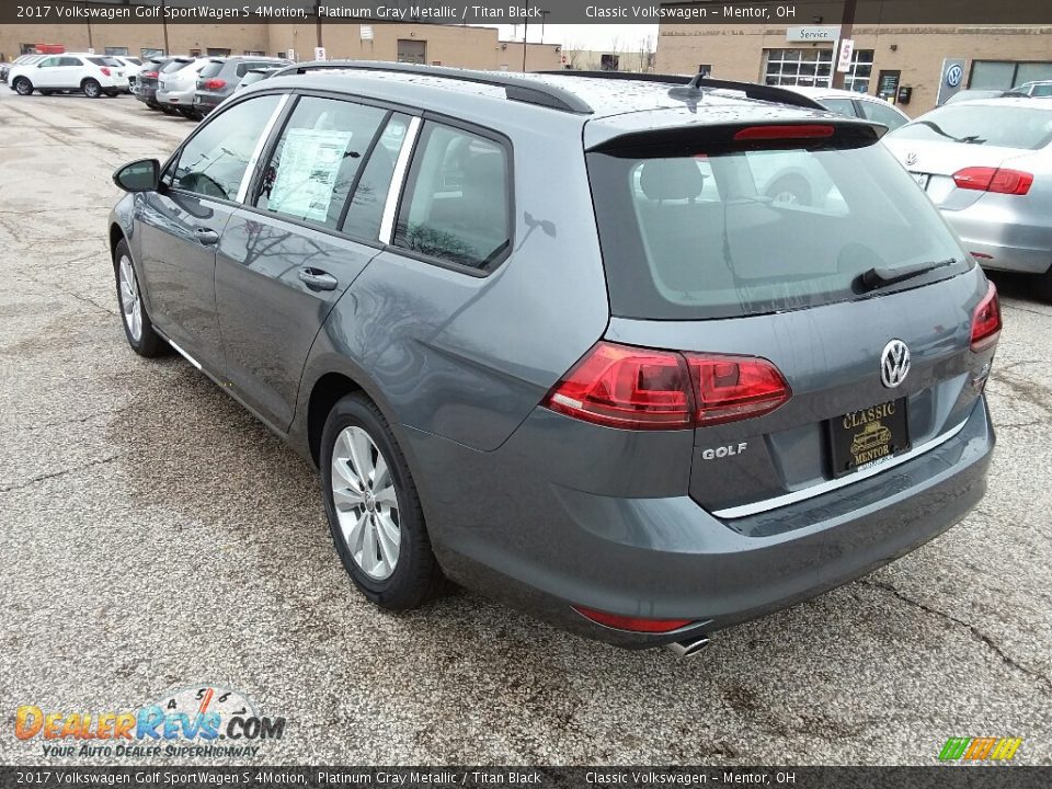 2017 Volkswagen Golf SportWagen S 4Motion Platinum Gray Metallic / Titan Black Photo #4