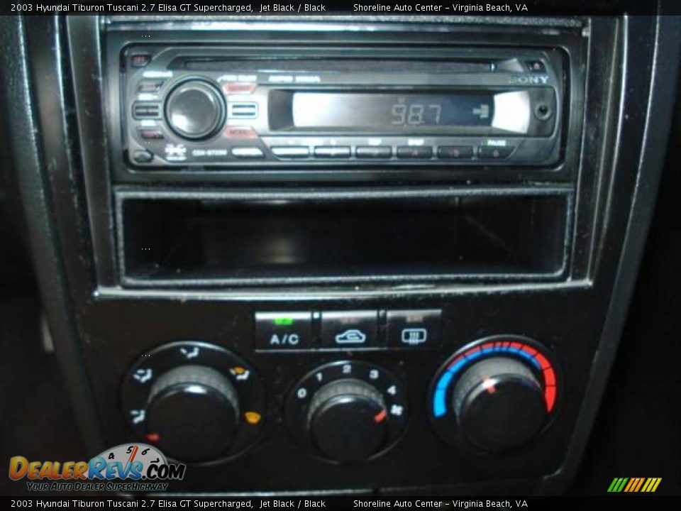 2003 Hyundai Tiburon Tuscani 2.7 Elisa GT Supercharged Jet Black / Black Photo #12