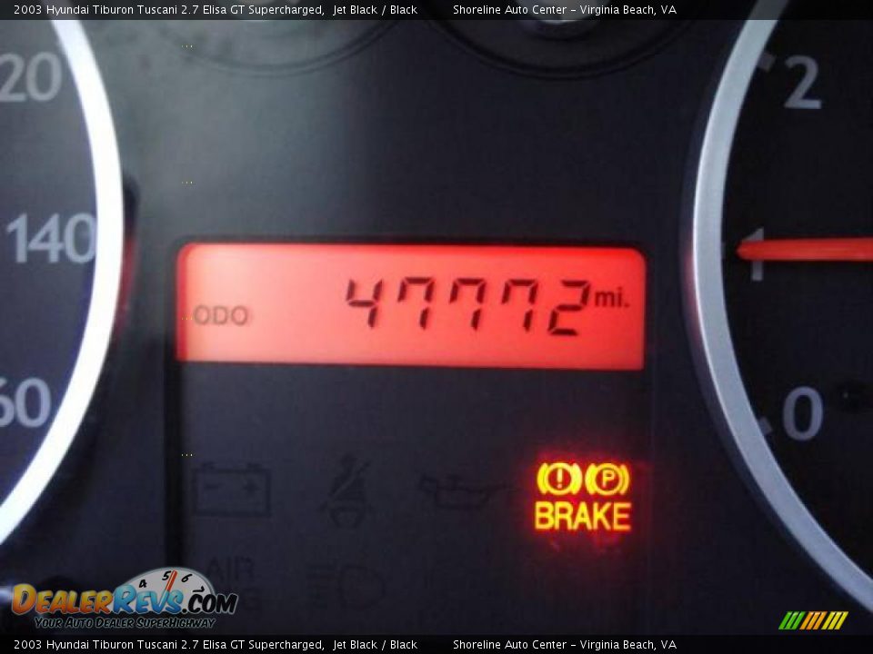 2003 Hyundai Tiburon Tuscani 2.7 Elisa GT Supercharged Jet Black / Black Photo #14