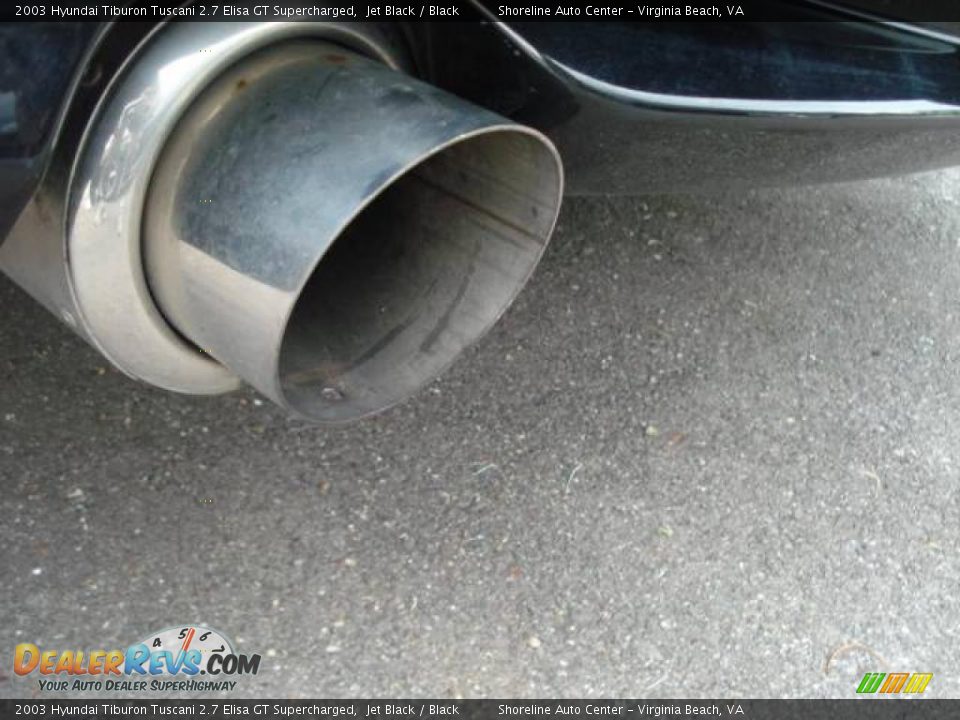 2003 Hyundai Tiburon Tuscani 2.7 Elisa GT Supercharged Jet Black / Black Photo #18