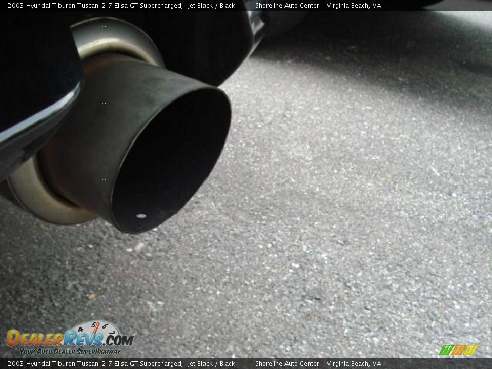 2003 Hyundai Tiburon Tuscani 2.7 Elisa GT Supercharged Jet Black / Black Photo #19