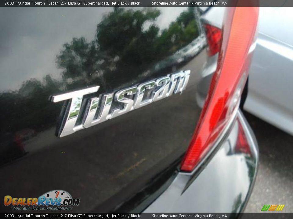 2003 Hyundai Tiburon Tuscani 2.7 Elisa GT Supercharged Jet Black / Black Photo #21