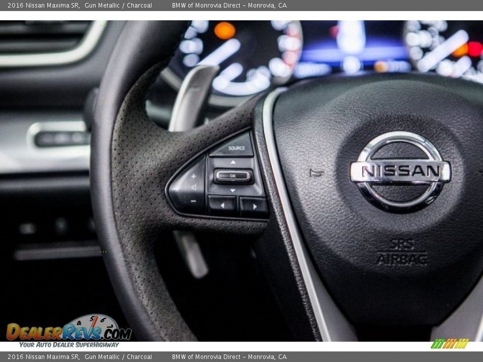 2016 Nissan Maxima SR Gun Metallic / Charcoal Photo #16