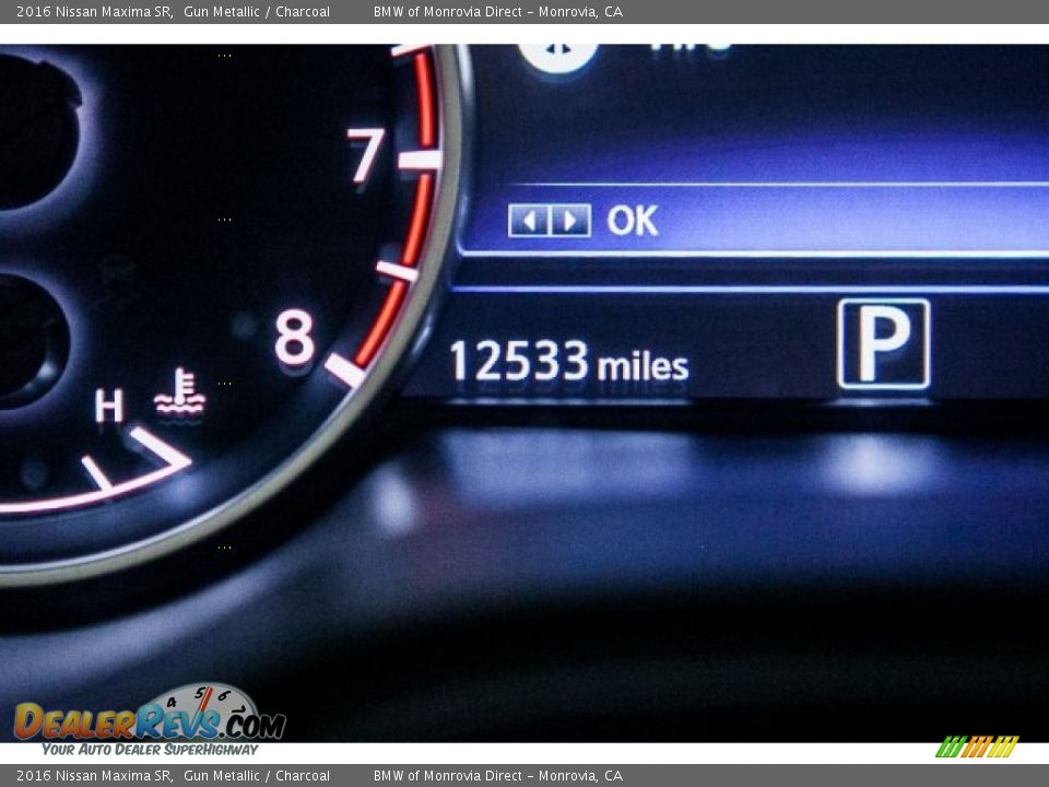 2016 Nissan Maxima SR Gun Metallic / Charcoal Photo #30