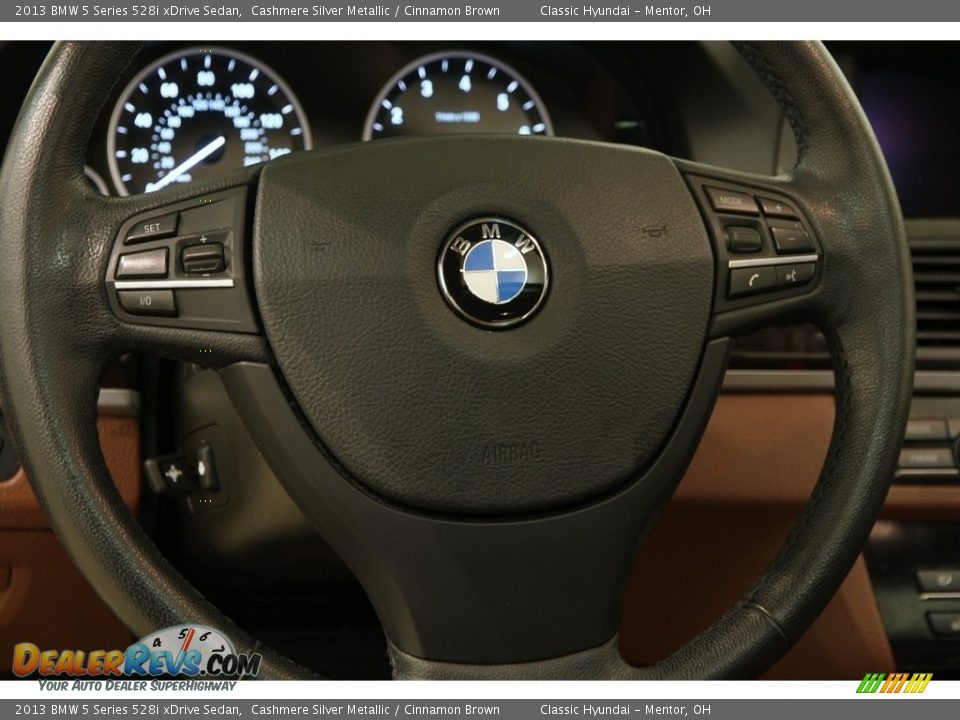 2013 BMW 5 Series 528i xDrive Sedan Cashmere Silver Metallic / Cinnamon Brown Photo #10