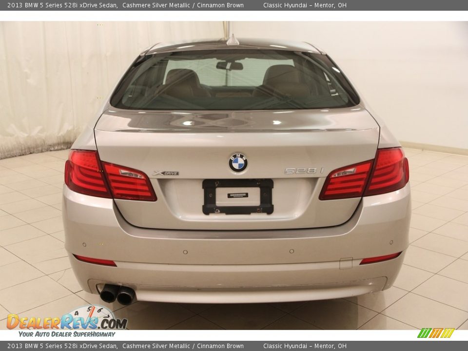 2013 BMW 5 Series 528i xDrive Sedan Cashmere Silver Metallic / Cinnamon Brown Photo #27