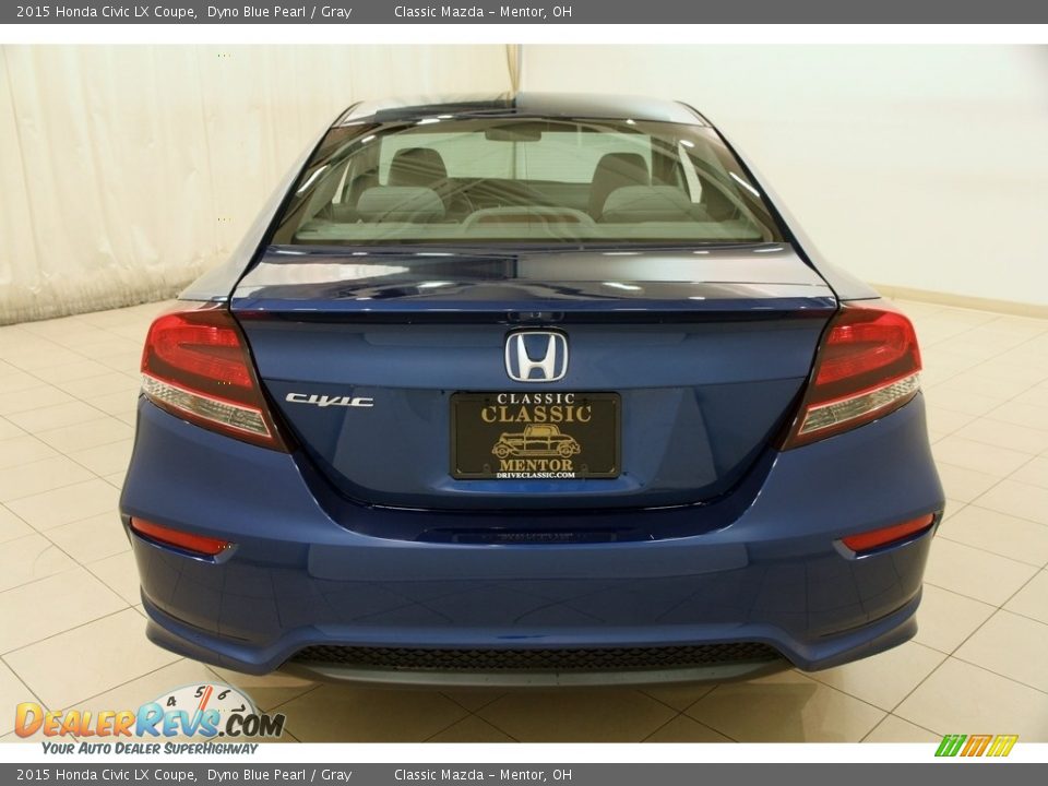 2015 Honda Civic LX Coupe Dyno Blue Pearl / Gray Photo #15
