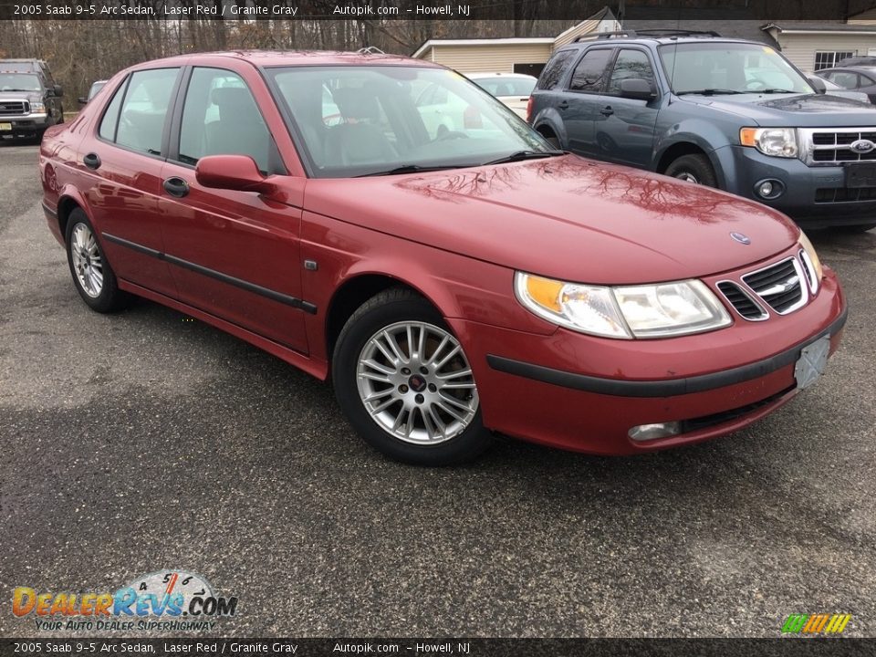 2005 Saab 9-5 Arc Sedan Laser Red / Granite Gray Photo #1