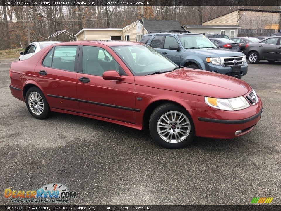 2005 Saab 9-5 Arc Sedan Laser Red / Granite Gray Photo #2