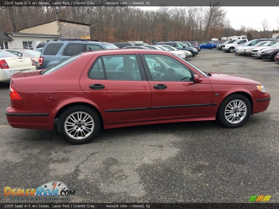 2005 Saab 9-5 Arc Sedan Laser Red / Granite Gray Photo #3