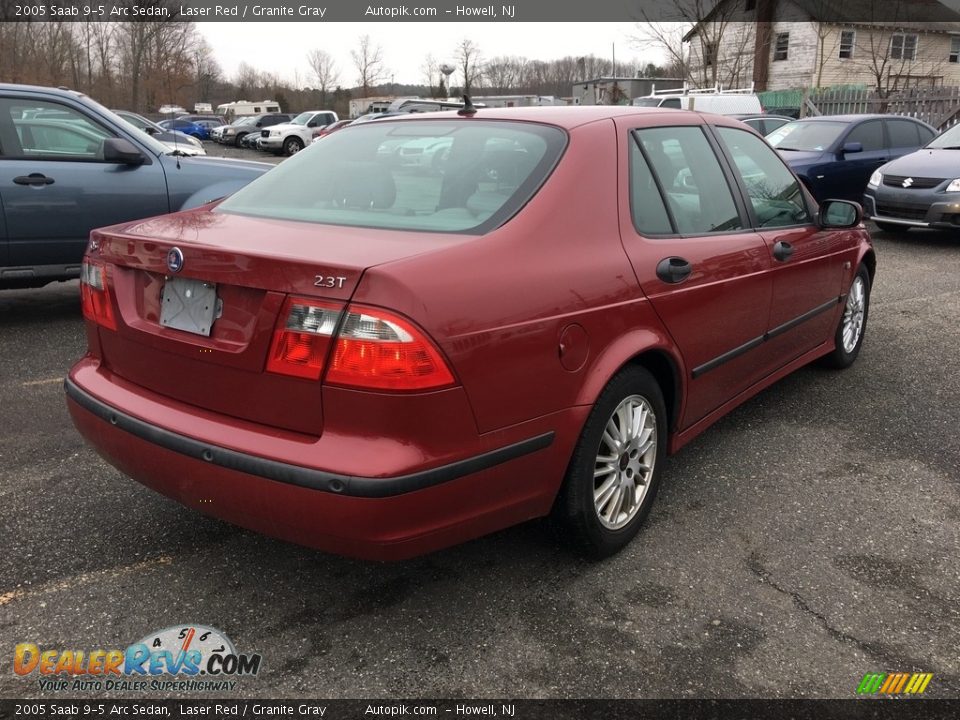 2005 Saab 9-5 Arc Sedan Laser Red / Granite Gray Photo #4