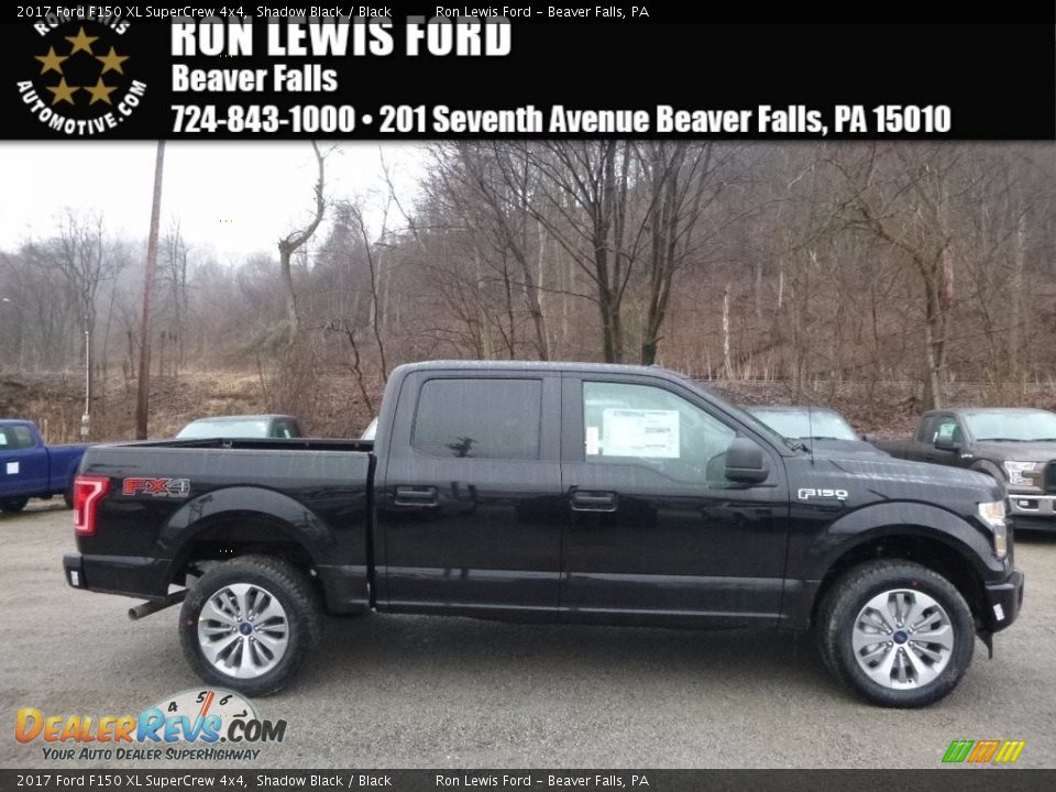 2017 Ford F150 XL SuperCrew 4x4 Shadow Black / Black Photo #1