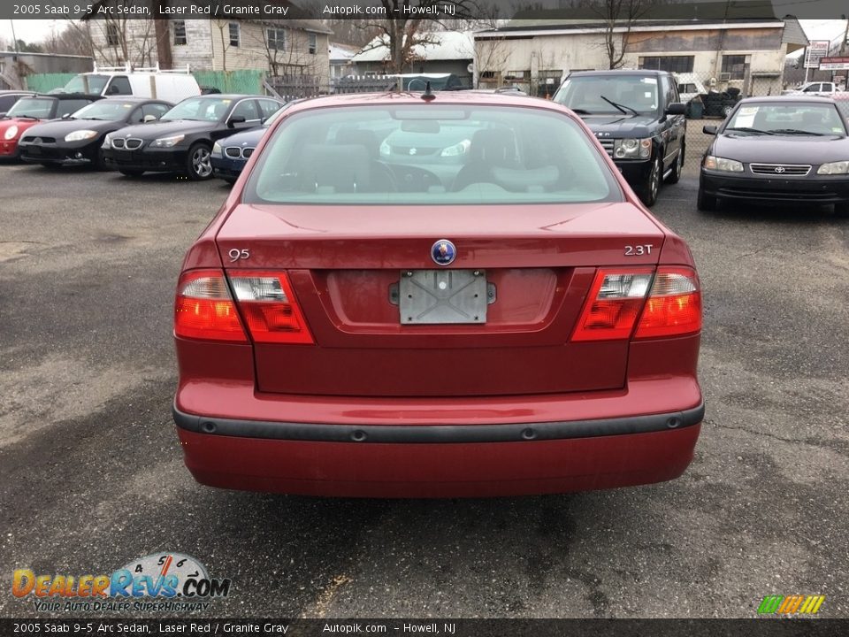 2005 Saab 9-5 Arc Sedan Laser Red / Granite Gray Photo #5