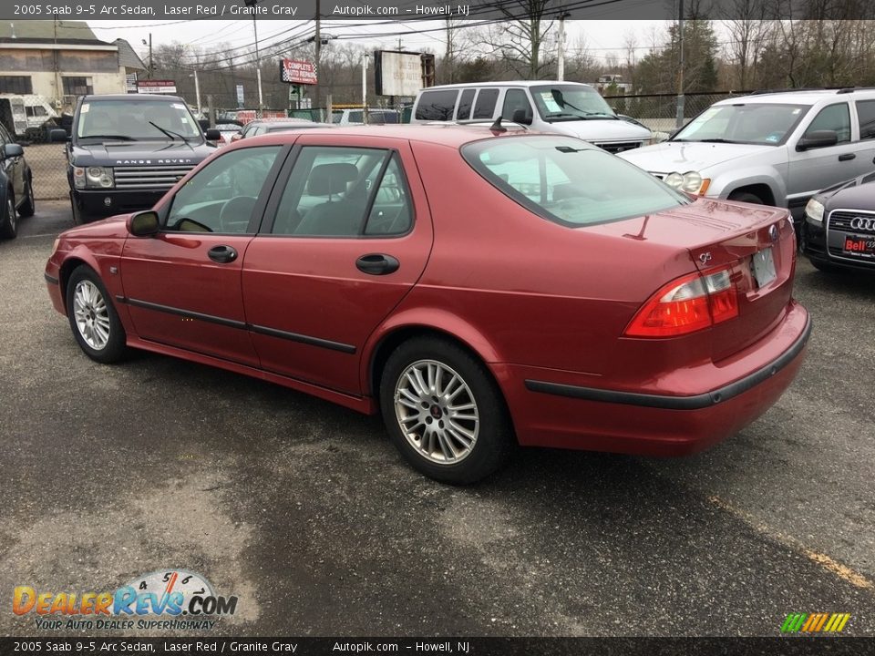 2005 Saab 9-5 Arc Sedan Laser Red / Granite Gray Photo #6