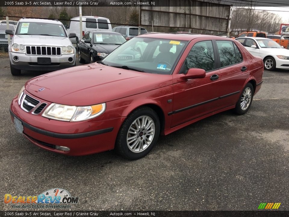 2005 Saab 9-5 Arc Sedan Laser Red / Granite Gray Photo #7