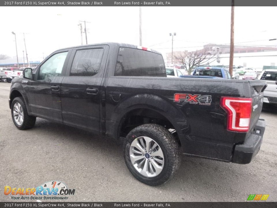 2017 Ford F150 XL SuperCrew 4x4 Shadow Black / Black Photo #4