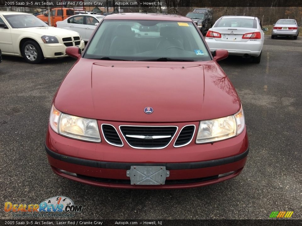 2005 Saab 9-5 Arc Sedan Laser Red / Granite Gray Photo #8