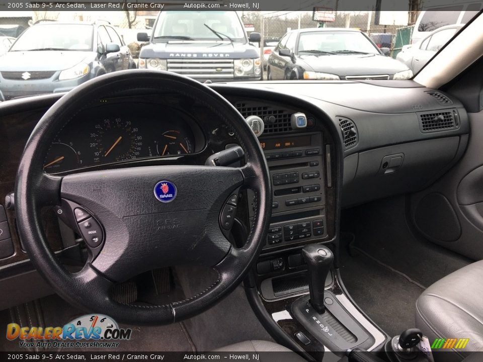 2005 Saab 9-5 Arc Sedan Laser Red / Granite Gray Photo #9