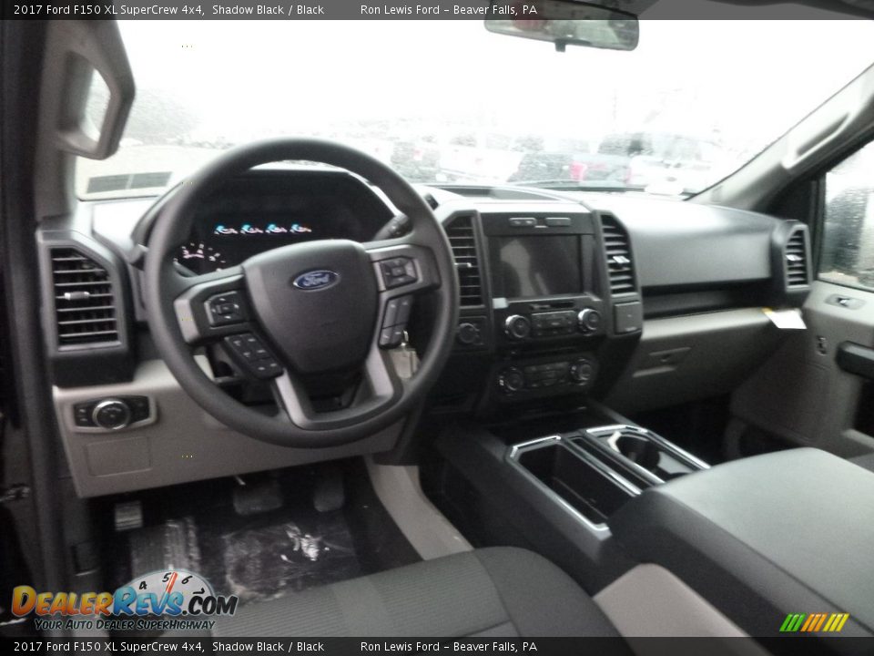 2017 Ford F150 XL SuperCrew 4x4 Shadow Black / Black Photo #12