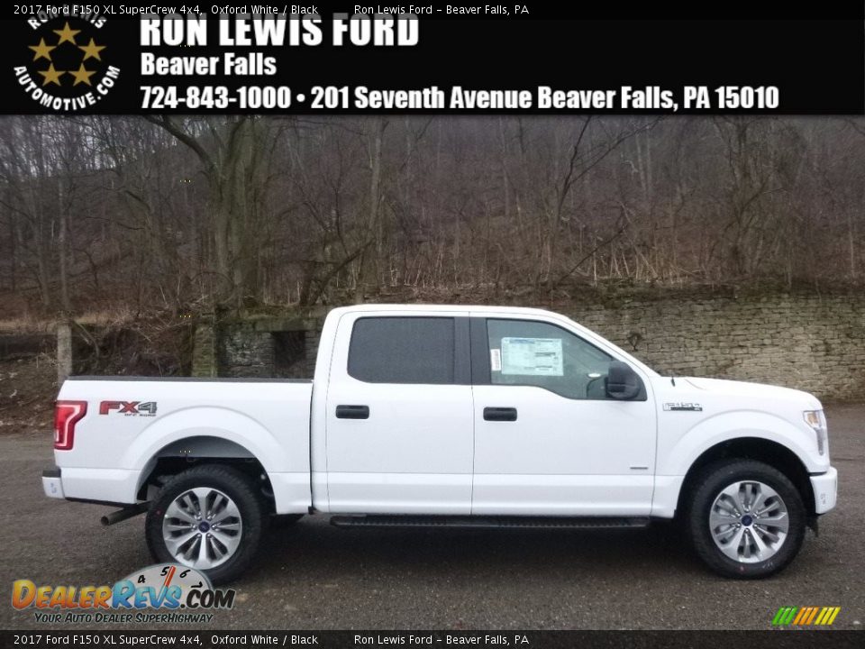 2017 Ford F150 XL SuperCrew 4x4 Oxford White / Black Photo #1