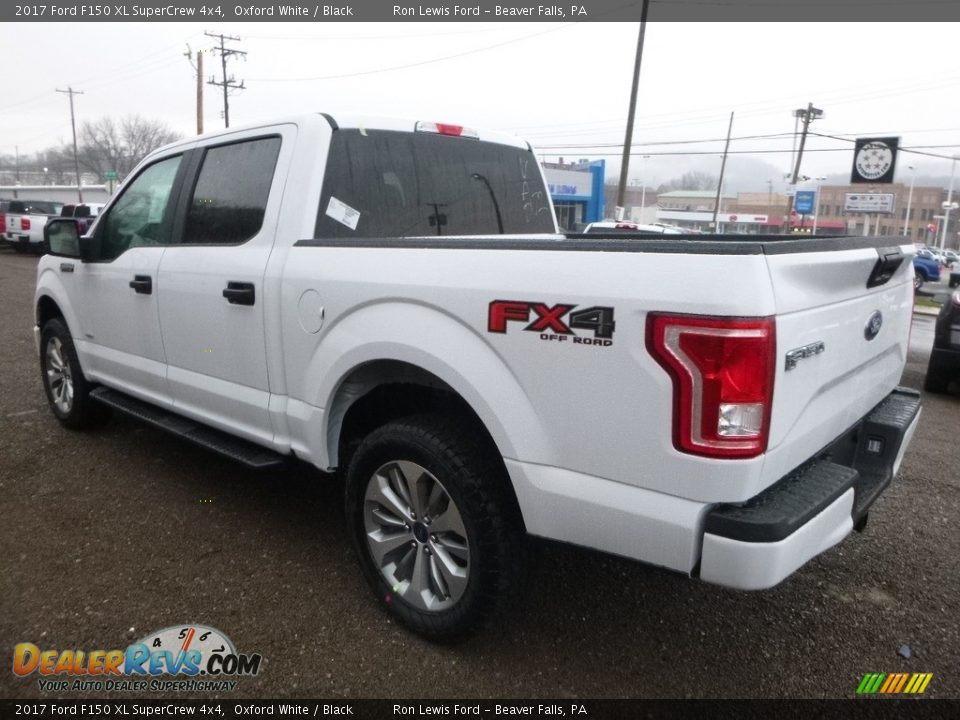 2017 Ford F150 XL SuperCrew 4x4 Oxford White / Black Photo #4