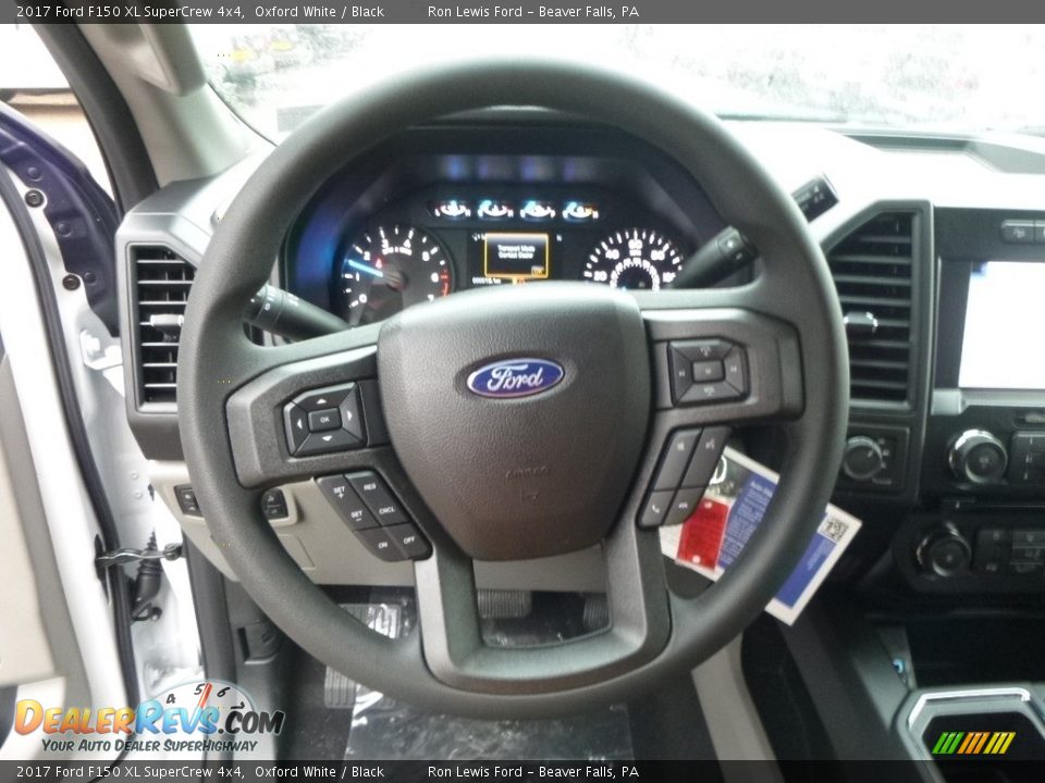 2017 Ford F150 XL SuperCrew 4x4 Oxford White / Black Photo #16