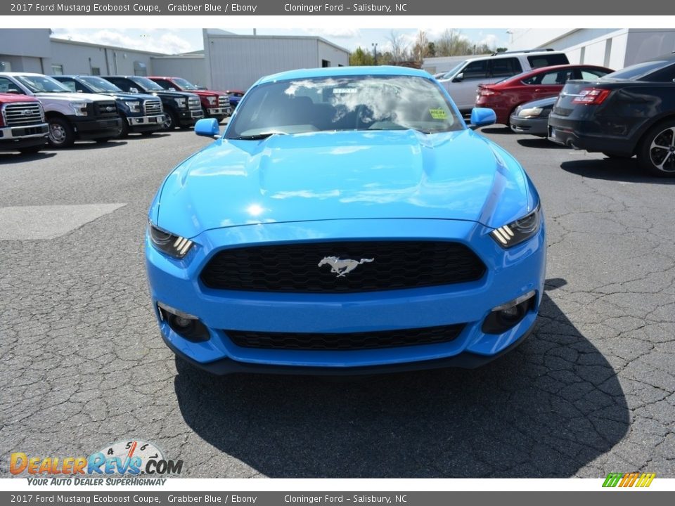 2017 Ford Mustang Ecoboost Coupe Grabber Blue / Ebony Photo #4