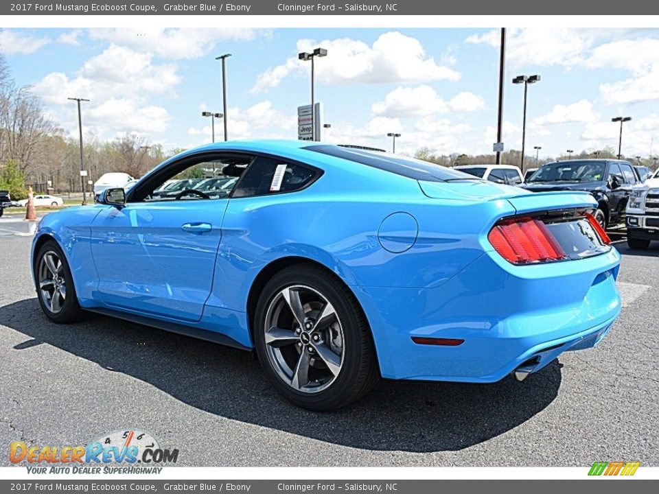 2017 Ford Mustang Ecoboost Coupe Grabber Blue / Ebony Photo #15