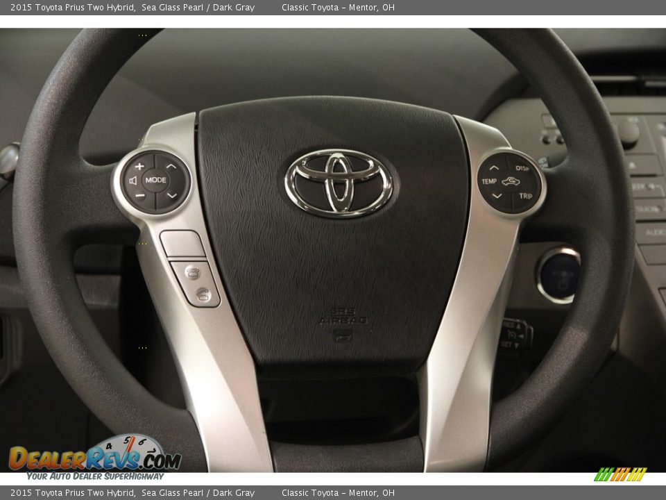 2015 Toyota Prius Two Hybrid Sea Glass Pearl / Dark Gray Photo #8