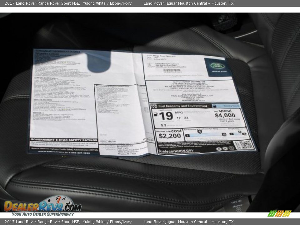 2017 Land Rover Range Rover Sport HSE Yulong White / Ebony/Ivory Photo #12