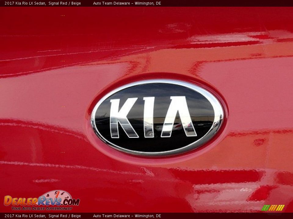 2017 Kia Rio LX Sedan Signal Red / Beige Photo #23