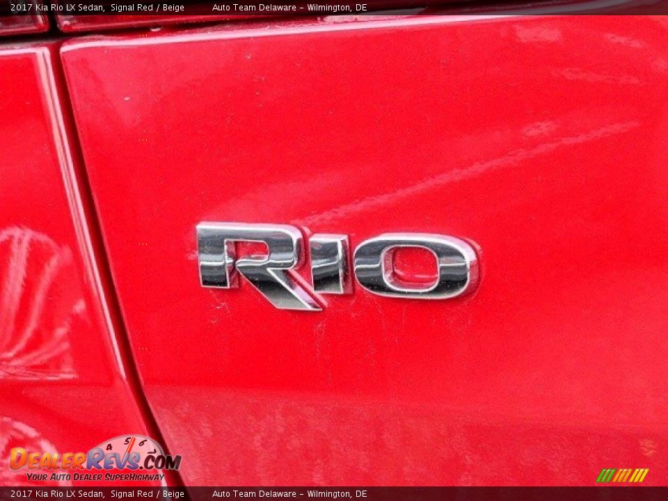 2017 Kia Rio LX Sedan Signal Red / Beige Photo #25